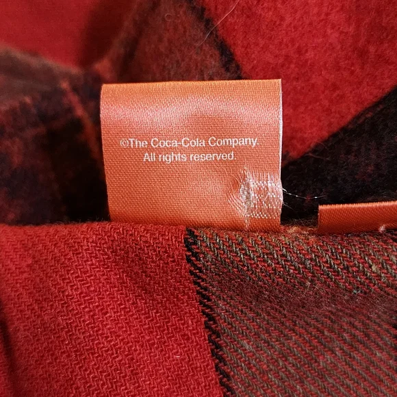 Enjoy Coca-Cola Flannel Lumberjack Shirt Red Black Plaid Wool-Blend Women's Sz L - Picture 6 of 8